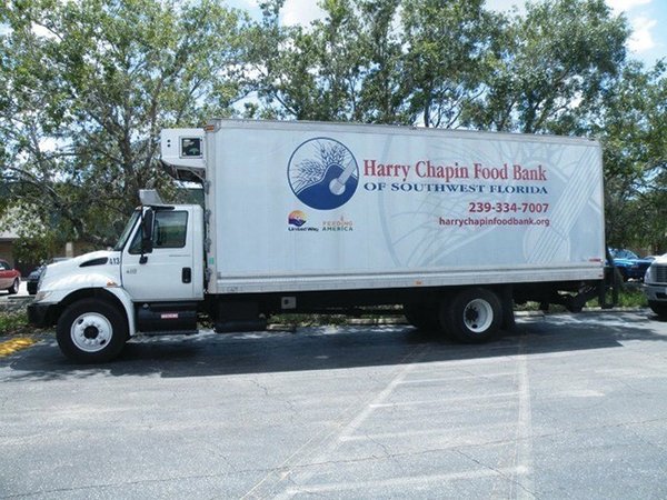 This is the truck full of nutritious food from the Harry Chapin Food Bank, the largest hunger-relief network in Southwest Florida, serving Charlotte, Collier, Glades, Hendry and Lee counties.